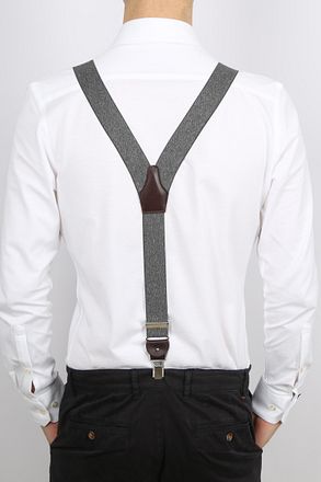 Profuomo Suspenders Anthracite Melange