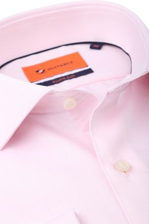 Suitable Overhemd Dubbel Manchet Roze