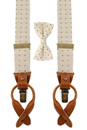 Sir Redman Hosenträger Combi Pack Dapper Dot Beige