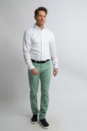 Steppin' Out Overhemd Slim-Fit Dobby Wit