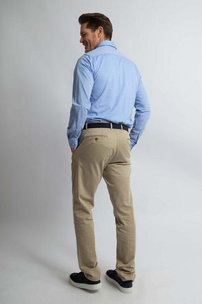 Steppin' Out Overhemd Stretch Piqué Lichtblauw