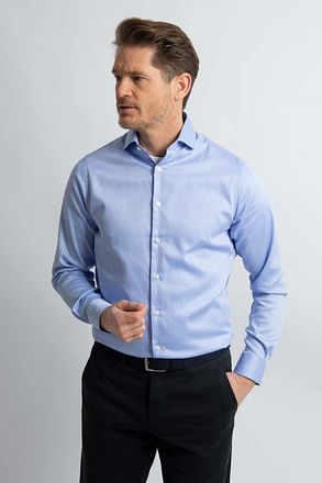 Steppin' Out Skjorte Dobby Lyseblå