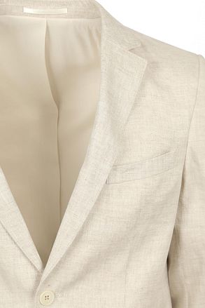 Suitable hørblazer med sildebensmønster, ecru