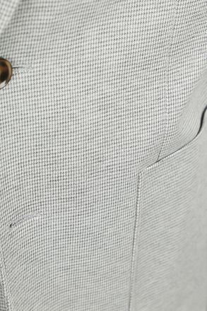 Suitable Blazer med Ansiktstrykk Tåkegrå