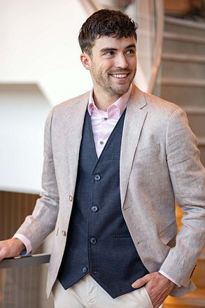 Suitable Dressvest Marineblå