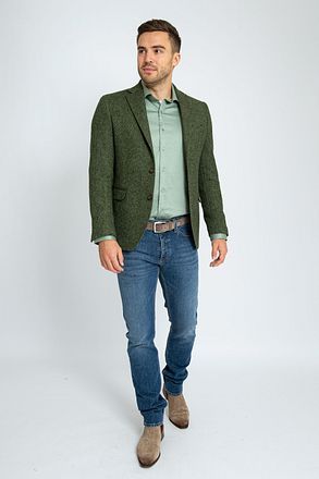 Suitable Fugleøje Blazer Merinould Grøn