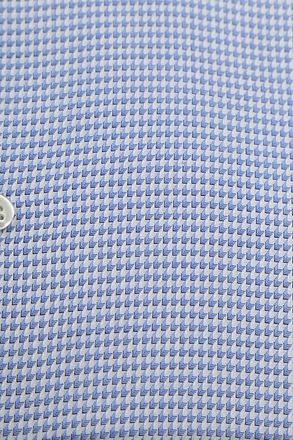 Suitable Hemd Doppelte Manschette Druck Blau