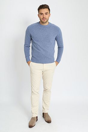 Suitable Lambswool Pullover O-Neck Light Blue