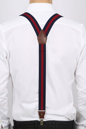Suitable Lyxiga Randiga Hängslen Navy