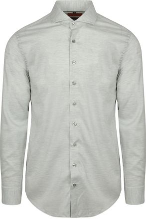 Suitable Meleret Skjorte Lysegrøn