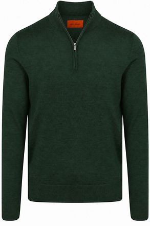 Suitable Merino Halvzip Tröja Mörkgrön