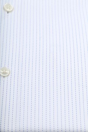Suitable Skjorta Twill Dubbel Manschett Tryck Vit