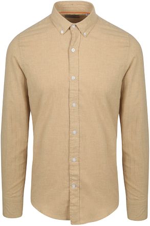 Suitable Skjorte Flanell Beige