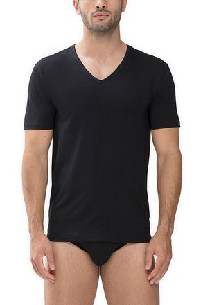 Mey V-hals Dry Cotton T-skjorte Svart 2-pakning