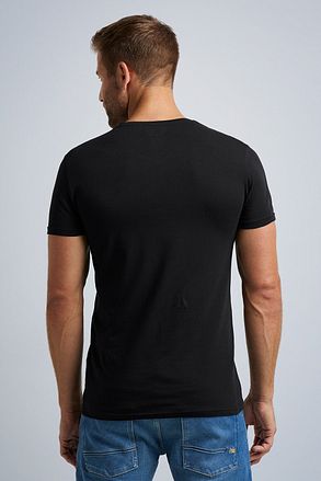 PME Legend Basic T-skjorte 2-pakning V-hals Svart