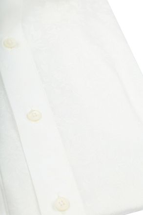 Olymp Luxor Skjorta Blommig Ton-i-ton Off White