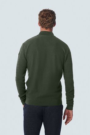 No Excess Cardigan Jacquard Dark Green