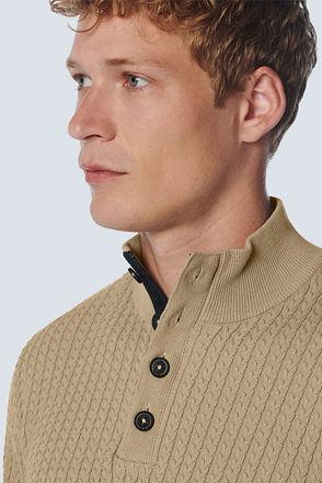 No Excess Mockneck Tröja Beige