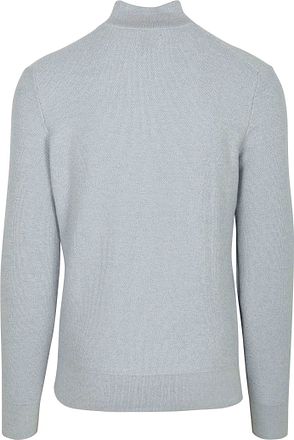 State Of Art Half Zip Pullover Melange Light Blue