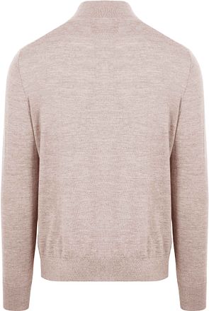 King Essentials "Michael" Half-Zip Genser Merino Greige