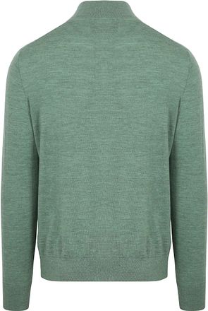 King Essentials The Michael Half Zip Pull Merino Groen