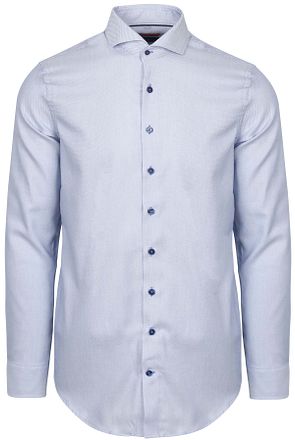 Suitable Shirt Jacquard Luxe Blue