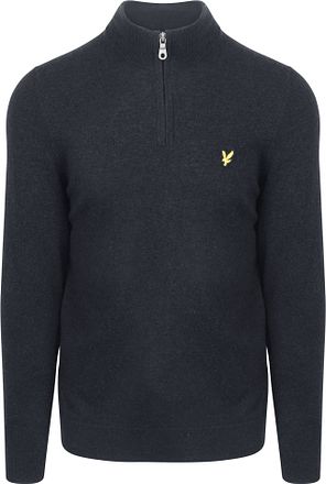 Lyle & Scott Half Zip Pullover Lambswool Navy