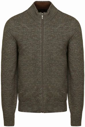 State Of Art Cardigan Structure Mélange Marron