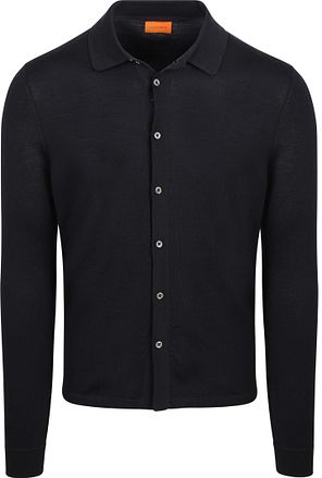 Suitable Cardigan Shirt Merino Marine