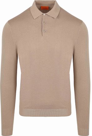 Suitable Compact Cotton Polo Shirt Beige