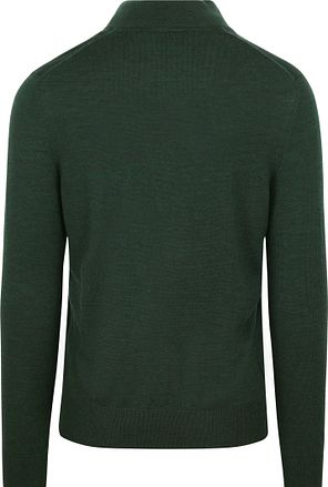 Suitable Merino Half Zip Sweater Dark Green