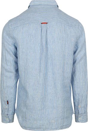 Superdry Linneskjorta Vacation Azure Blue Stripe