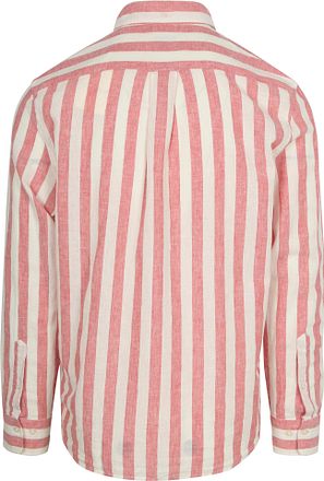 Gant Cotton Linen Skjorta Randig Rosa