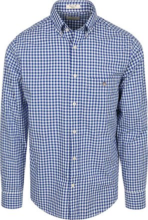 GANT Hemd Gingham Poplin College Blau