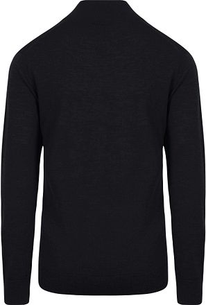 King Essentials "Michael" Half-Zip Genser Merino Svart