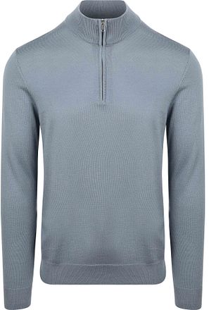 Profuomo Half-Zip Genser Merinoull Blå
