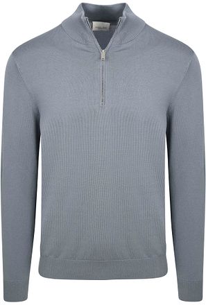Profuomo Half Zip Pullover Luxury Basic Blue