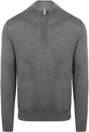 Profuomo Half Zip Tröja i Merinoull Grå