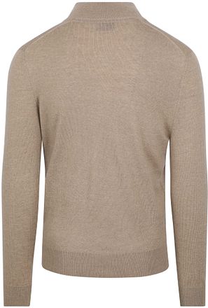 Suitable Merino Half Zip Sweater Beige