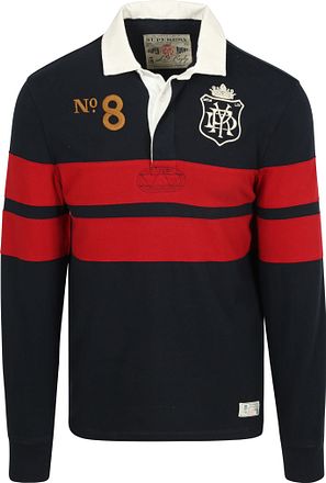 Superdry Rugby Polo Vintage Streep Navy/Red