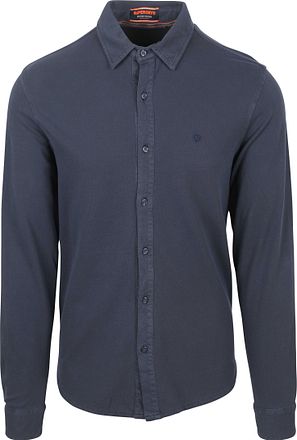 Superdry Skjorte Vintage Destroy Pique Sailing Navy