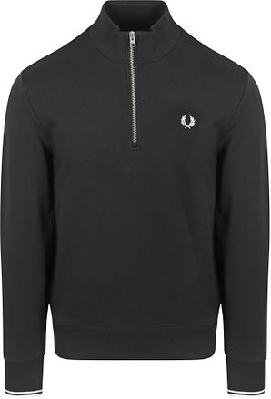 Fred Perry Halvzip Tröja Svart