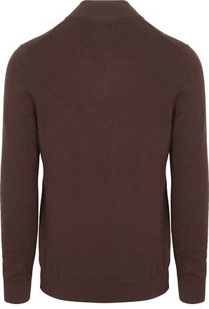 Lyle & Scott Genser Halv Glidelås Merinoull Espresso