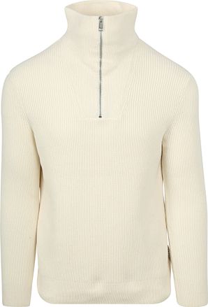 Marc O'Polo Genser med halv glidelås Beige