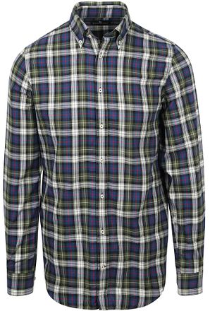 Steppin' Out Shirt Flanel Checks Green Blue