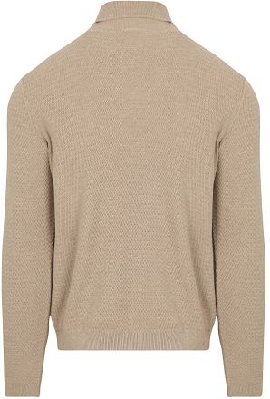 Suitable Pull Col Roulé Structure Melange Sand