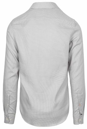 Suitable Shirt Extra Long Sleeves Print Taupe