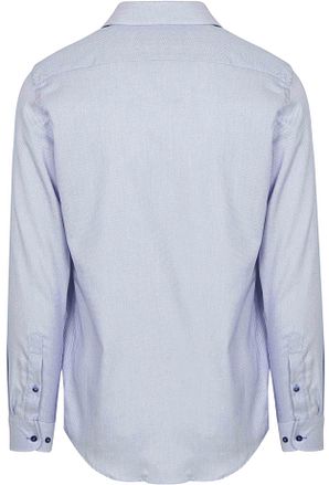 Suitable Skjorte Jacquard Luksus Blå