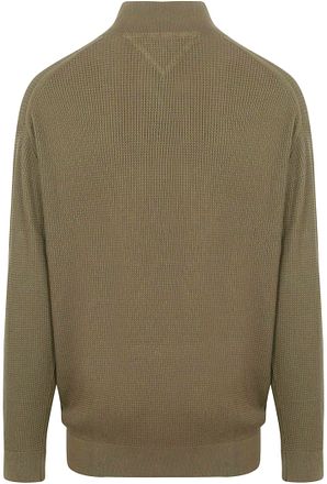 Tommy Hilfiger Big&Tall Half Zip kabelgenser olivengrønn