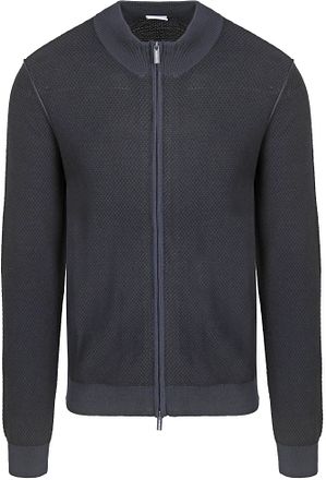 Blue Industry vest med struktur mørkeblå